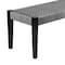 Armen Living Camino Indoor Outdoor Dining Bench in Eucalyptus Wood and Gray Rope 840254336018 - alternate 4